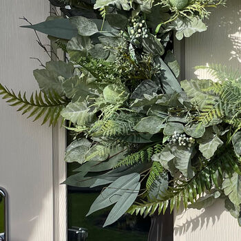 Evergreen Faux Greenery Wreath, 3 of 3