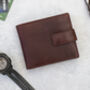 Personalised Leather Wallet Flip Up Rfid Gift, thumbnail 2 of 12