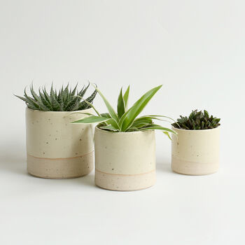 Set Of Two Or Three Handmade Ceramic Plant Pots, 3 of 9