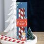 Set Of Three Candy Cane Stripe Taper Candles, thumbnail 1 of 2