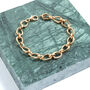 Egerton Gold Plated Raindrop Link Bracelet, thumbnail 3 of 5