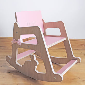 Personalised Wooden Children's Rocking Chair, 3 of 8