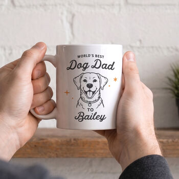 Best Dog Dad Personalised Mug, 2 of 3