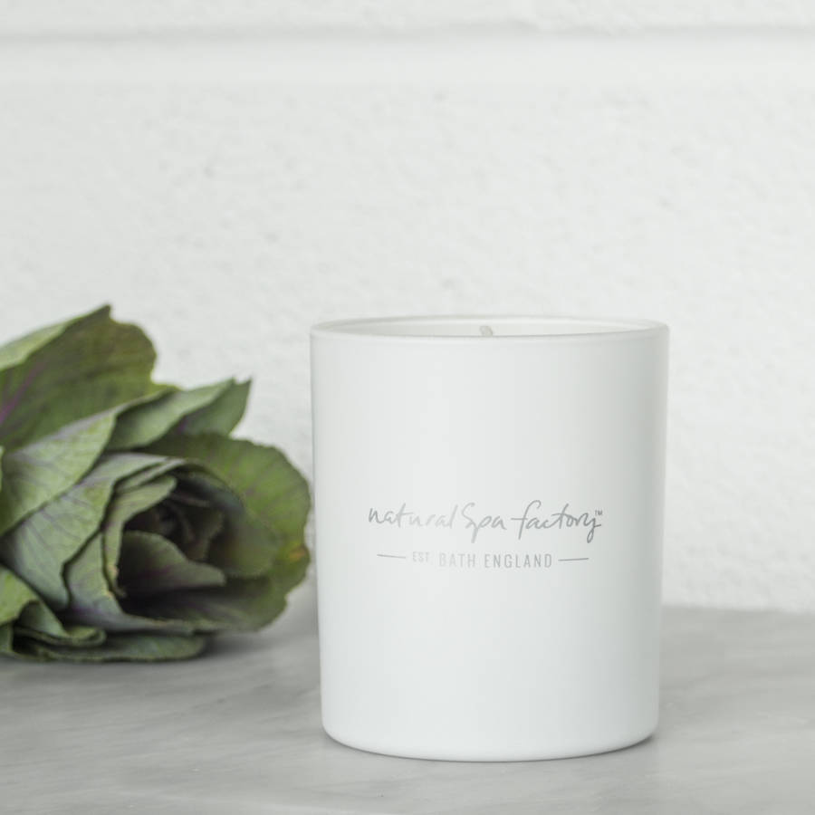 flower explosion glass candle with presentation box by natural spa