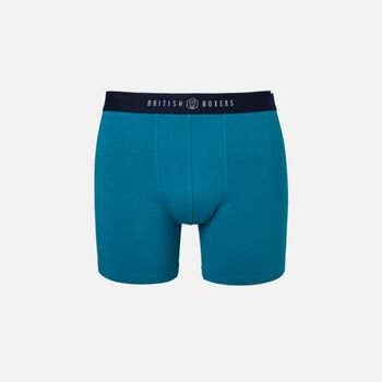 Men's 'Summertime Blues' Three Pack Cotton Trunks, 3 of 7