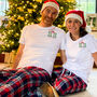 Personalised Welly Boot Couple's Christmas Pyjamas, thumbnail 2 of 3