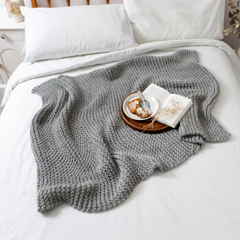Nyssa Merino Blanket Beginner Knitting Kit, 2 of 9