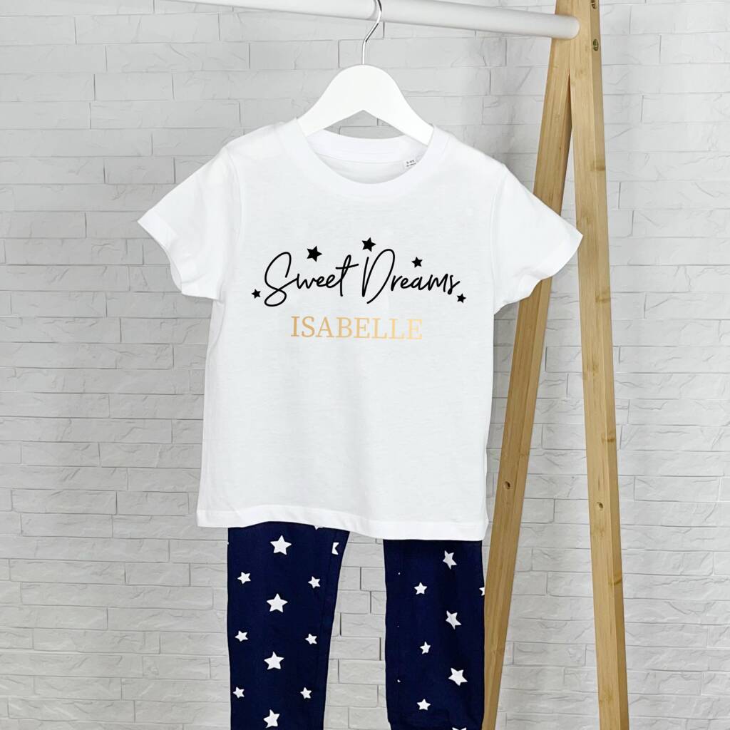 Sweet Dreams Personalised Kids Star Pyjamas, 1 of 2