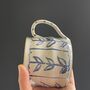 Big Huggable Mug With Blue And White Abstract Floral Hand Painted Design, thumbnail 10 of 12