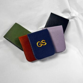 Personalised Vegan Leather Magnetic Bookmark, 2 of 8