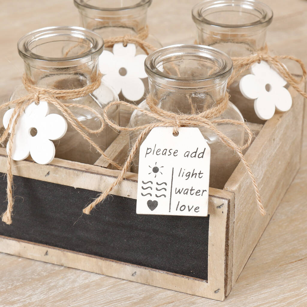 Traditional Glass Display Jars In Storage Crate By Dibor