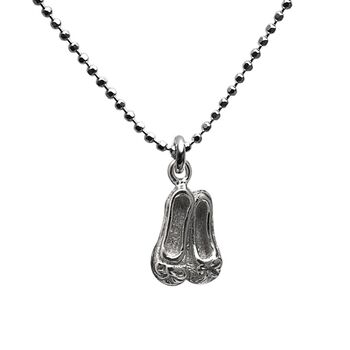 Ballet Shoes Necklace For Girls Sterling Silver, 2 of 5