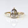 Pear Salt And Pepper Diamond Engagement Ring, thumbnail 1 of 2