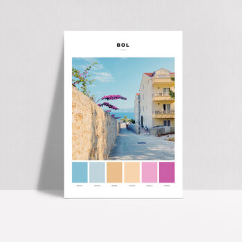 Bol, Croatia, Colour Palette Print, 2 of 3
