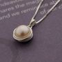 Sterling Silver Wrapped Pearl Ear Studs Or Necklace, thumbnail 2 of 5