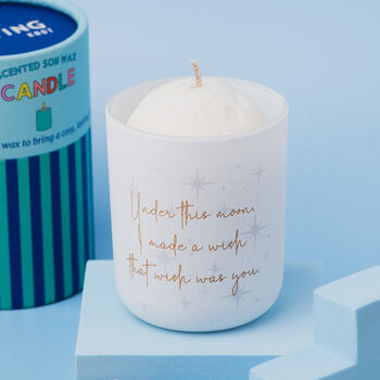I Love You To The Moon – Personalised Candle With Moon Topper, 3 of 5