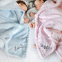 Personalised Twins Sherpa Baby Blankets Set Of Two, thumbnail 1 of 9