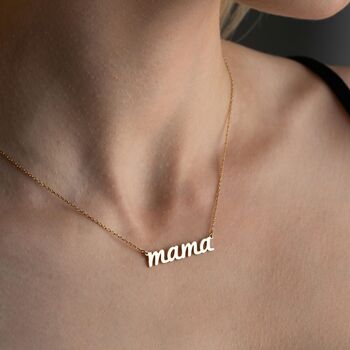 Mama Necklace Sterling Silver, 3 of 10