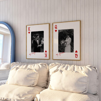 Personalised Playing Card Photo Print Wedding Gift, 2 of 7