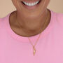 18ct Gold Pointe Ballet Shoe Charm Necklace, thumbnail 3 of 6