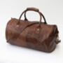 Personalised Barrel Style Brown Leather Holdall Unisex, thumbnail 6 of 12
