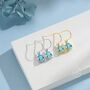 Sterling Silver Aquamarine Blue Cz Droplet Drop Earrings, thumbnail 6 of 12