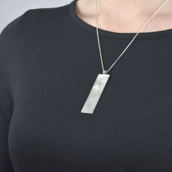 Large Mother Of Pearl Sterling Silver Necklace, 2 of 3