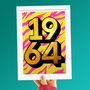 Personalised 60th Birthday 1964 Golden Year Print, thumbnail 4 of 6