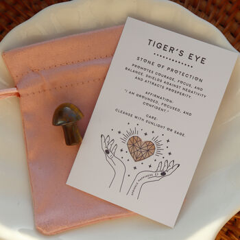 Tiny Polished Tiger's Eye Mushroom Crystal, 2 of 6