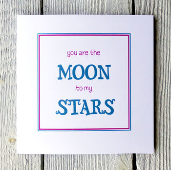 Personalised Moon And Stars Greetings Card, 2 of 2