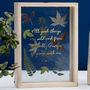 Personalised Autumn Leaves Gold Foil Quote Art Frame, thumbnail 3 of 3