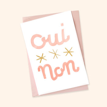 Oui, Non French Valentine's Card, 3 of 3