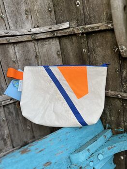 No3 Small Upcycled Versatile Sailcloth Pouch, 5 of 8