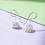 Caged Black Pearl June Birthstone Silver Drop Earrings, thumbnail 5 of 6