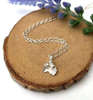 Sterling Silver Mini Holly Christmas Necklace, 6 of 12