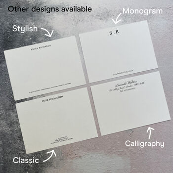Personalised Monogram Correspondence Cards, 5 of 8