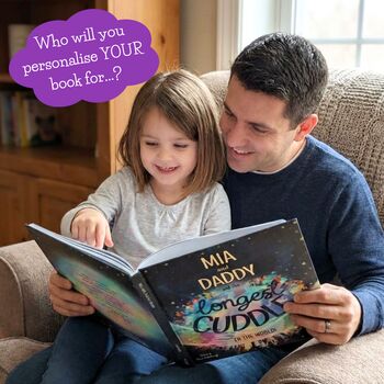 'The Longest Cuddle In The World' Personalised Daddy And Child Storybook, 11 of 12