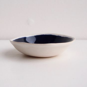 Handmade Navy Blue Ceramic Soap Dish, 5 of 12