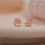 Opal Heart And Open Heart Mismatched Stud Earrings, thumbnail 4 of 11