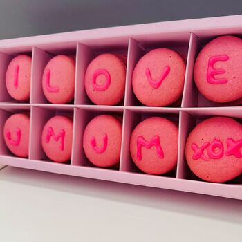 Personalised Box Of 10 Macarons, 2 of 7