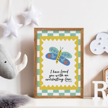 Everlasting Love Butterfly Nursery Print, 4 of 7
