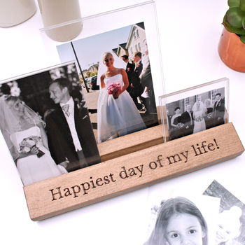 Personalised Wedding Or Anniversary Wooden Photo Frame, 3 of 6