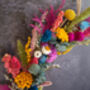 Dried Flower Hoop In Festival Shades, thumbnail 3 of 3