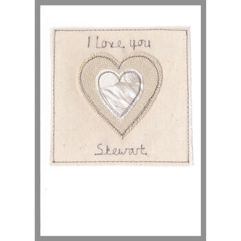 Personalised Heart Romantic Christmas Card For Him, Husband, Boyfriend, Fiancé, 2 of 12