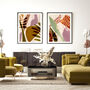 Earth Tone Abstract Leaf Print Set Of Three, thumbnail 6 of 12
