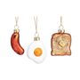 Mini English Breakfast Baubles Set Of Three, thumbnail 1 of 2