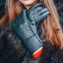 Womens Black Sheepskin Gloves, thumbnail 1 of 2