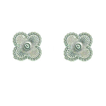 Four Leaf Clover Stud Earrings In Rainbow Of Colours, 8 of 10