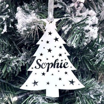 Personalised Tree Decoration With Stars For Christmas Tree, 2 of 7