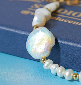 Personalised Pearl And Chain Necklace, 2 of 6